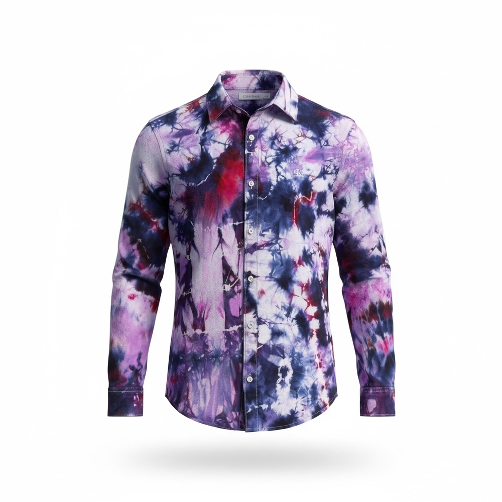 Men's Purple Tie-Dye Shirt